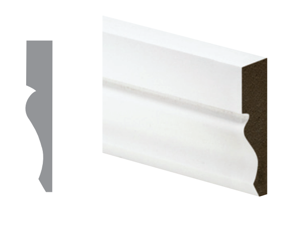 4.4mt 18mm x 58mm Ogee Primed MDF Architrave