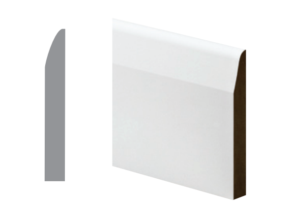 4.4mt 18mm x 144mm Chamfered Primed MDF Skirting