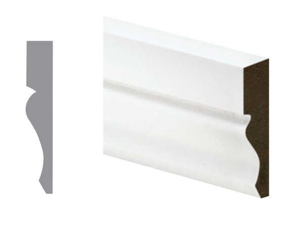 4.4mt 18mm x 69mm Ogee Primed MDF Architrave