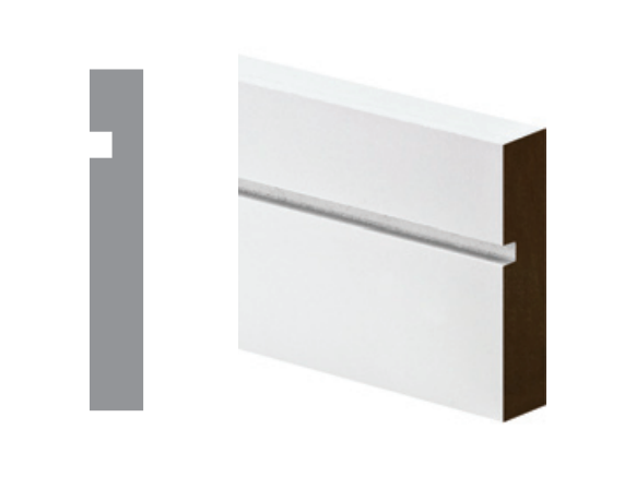 4.4mt 18mm x 69mm Grooved Primed MDF Architrave